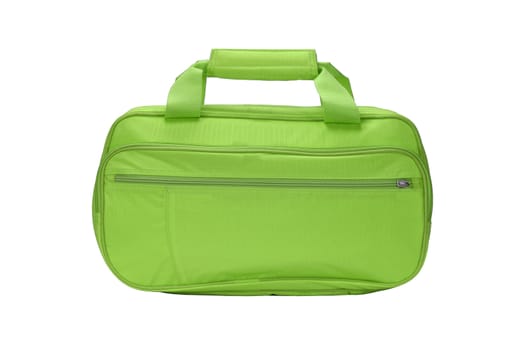 Green bag isolated on white background