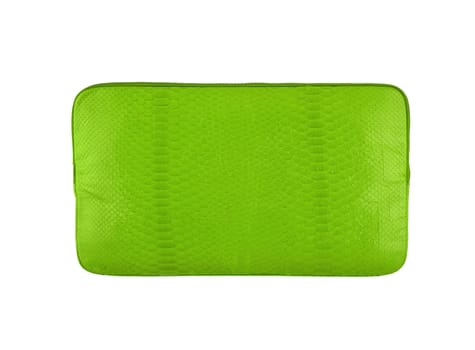 Green wallet isolated on white