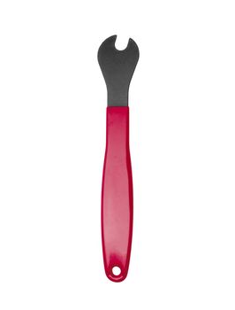 Red wrench isolated on white