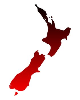 Map of New Zealand