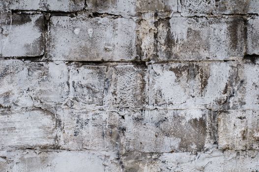 Old damaged brick wall close up. High resolution texture