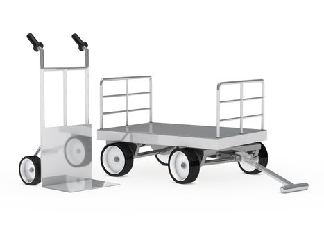 transport package chrome hand truck and trolley