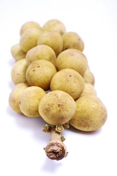 Lanzones fruit isolated on white background 