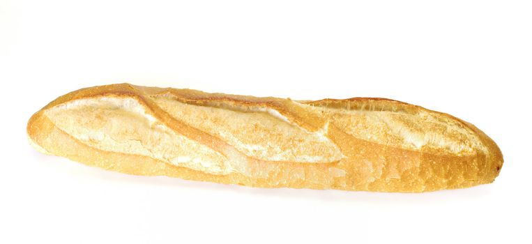 long loaf isolated on white background 
