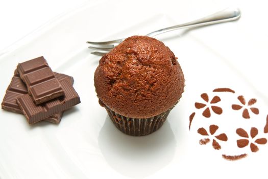 Home made chocolate chip muffin 