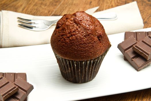 Home made chocolate chip muffin 