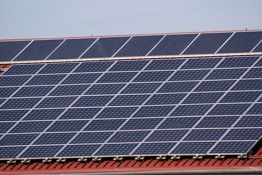 solar panels to generate electricity