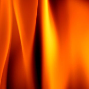 fire on black close up abstract background