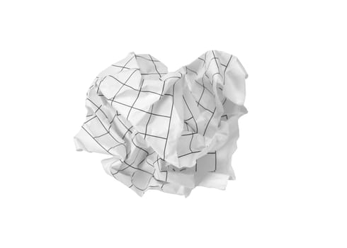 Crumpled paper ball