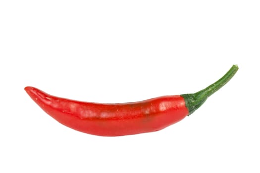 Red chili peppers isolated on the white