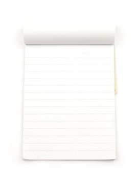 blank Paper tablet on white background