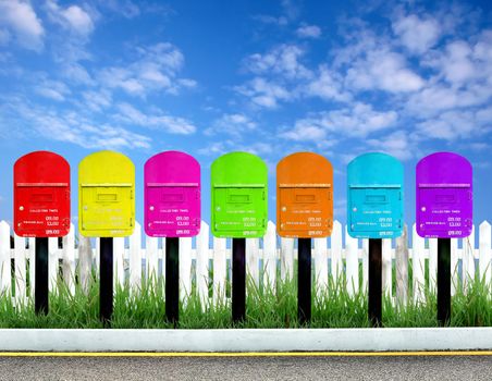 7 color postbox for a week