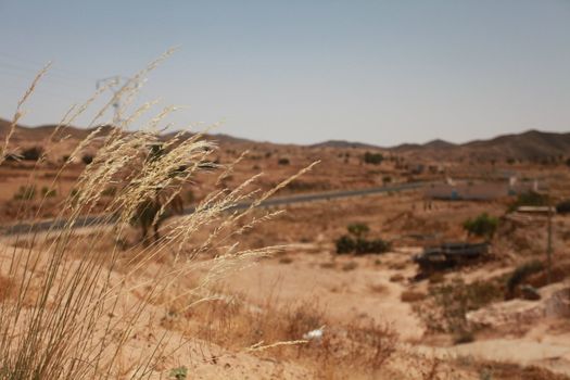 Mountains in the Sahara Desert, Tunisia