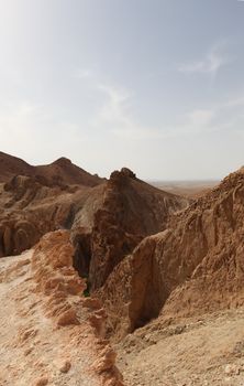 Mountains in the Sahara Desert, Tunisia