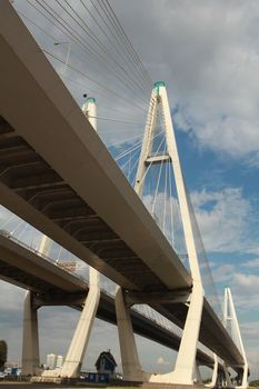 Big Obukhov bridge over the river Neva in St. Petersburg
