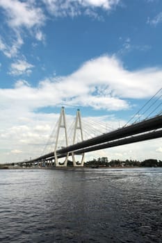 Big Obukhov bridge over the river Neva in St. Petersburg