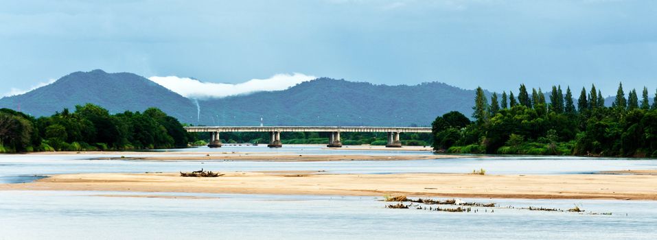 Landscape of Maping river, Tak city of Thailand