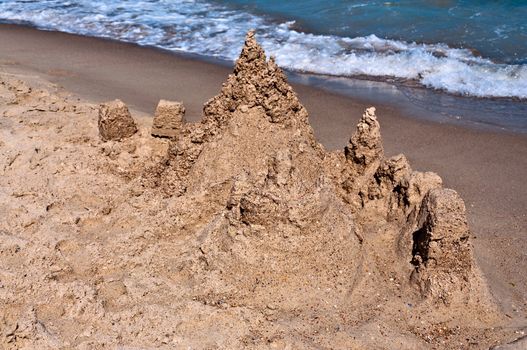 Sand Castle near the very front of the sea.