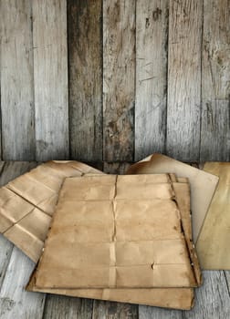 old paper on old wood floor