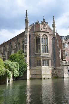 Cambridge college by river