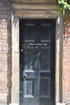 Black Masters lodge door