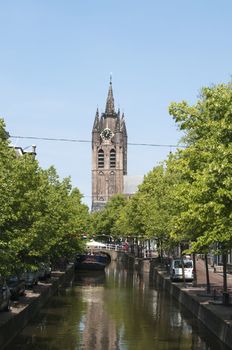 delft place in holland from the famous delfts blue