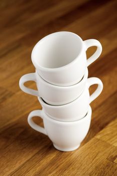 Stack of coffee cups. 