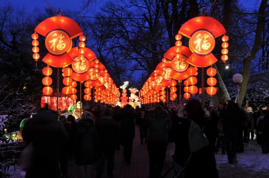 Chinese light festival in Holland Europe