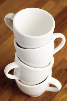 Stack of coffee cups. 