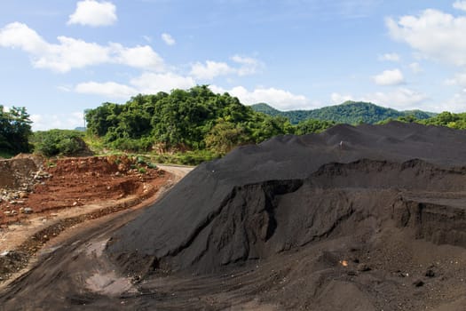 Coal Stock pile. used in the industry.