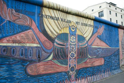 the left pieces of the Berlin wall in Germany the seperation between east and west