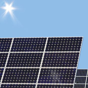 solar panels to generate electricity