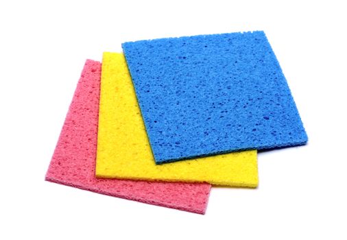 colorful sponge on white background