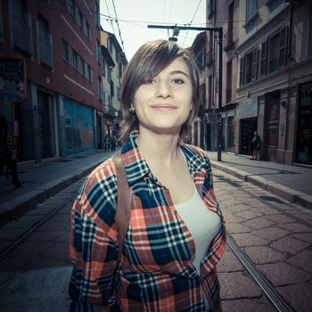 hipster girl in the street