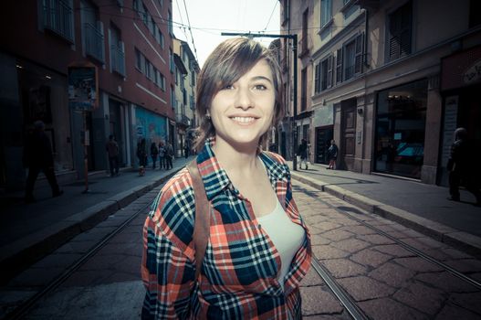 hipster girl in the street
