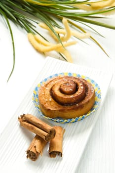 delicious  pastries with cinnamon