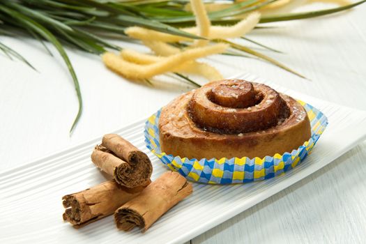 delicious  pastries with cinnamon