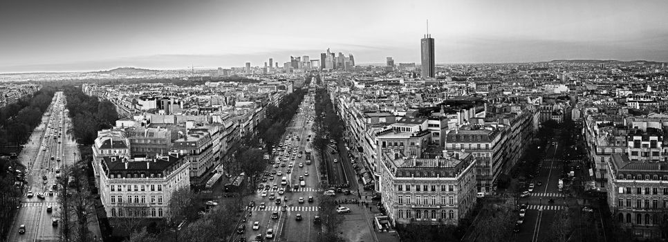 View of Paris from Arc de Triomphe, France