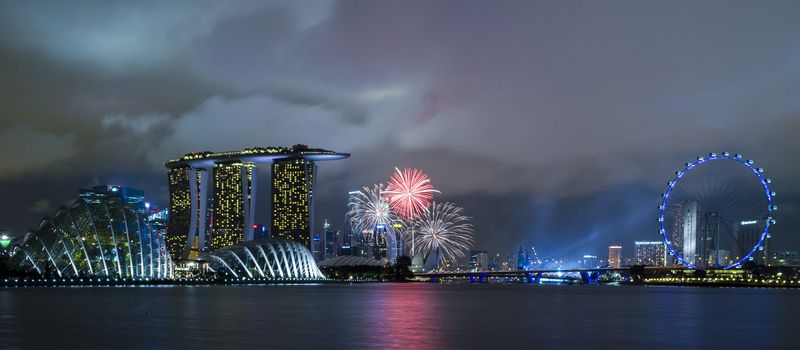 singapore national day celebration fireworks