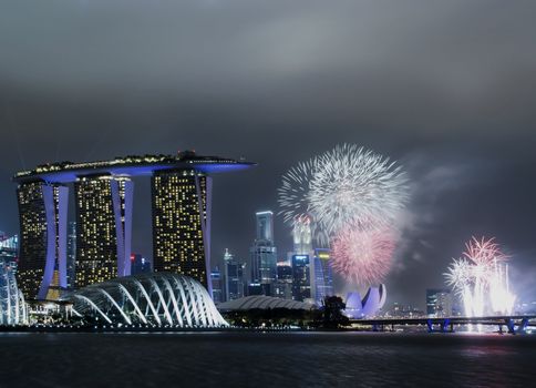 singapore national day celebration fireworks