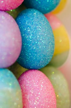 easter eggs closeup