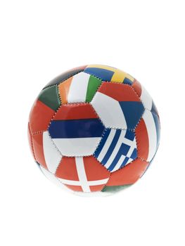 Ball with flags on white background