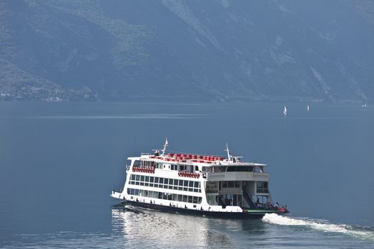 Tourist boat on the Lake Garda