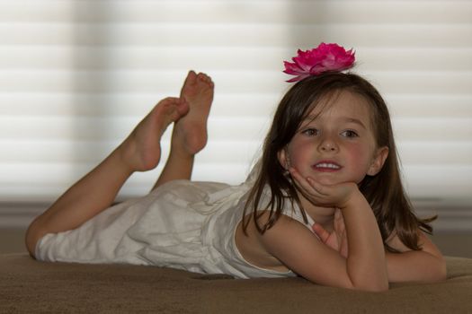 Beautiful, happy child posing