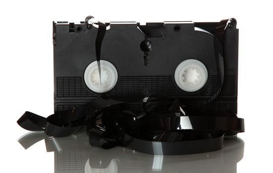 damaged videotape
