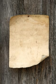 old paper on wood wall