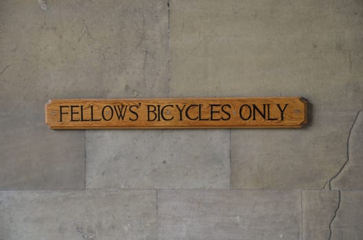 Fellows Bicyles only sign