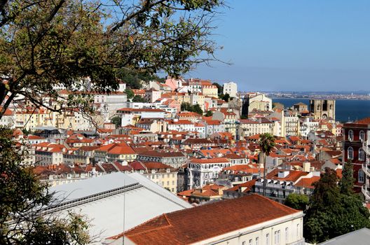 Lisbon panorama, Portugal � buildings, roofs, churches
