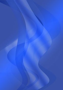 simple abstract background of blue curve lines
