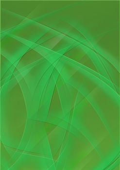 simple abstract background of green curve lines